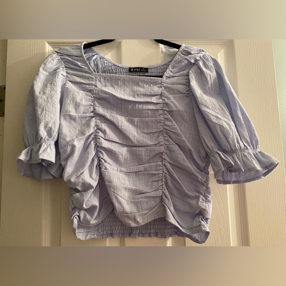 Smocked Puff Sleeve Crop top
